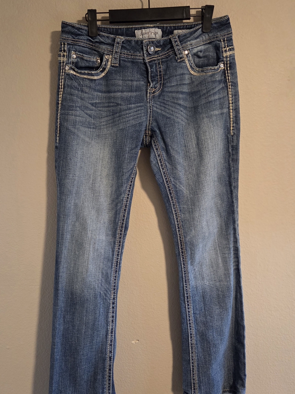 Daytrip Lyra Bootcut Jeans Rare Vintage Silver Stitch Size 28